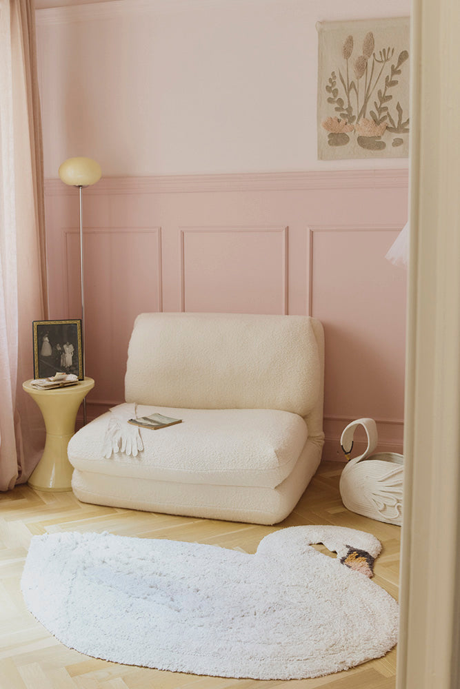 washable animal rug / swan