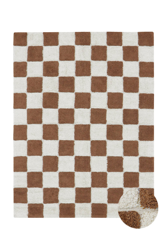 washable rug kitchen tiles / toffee
