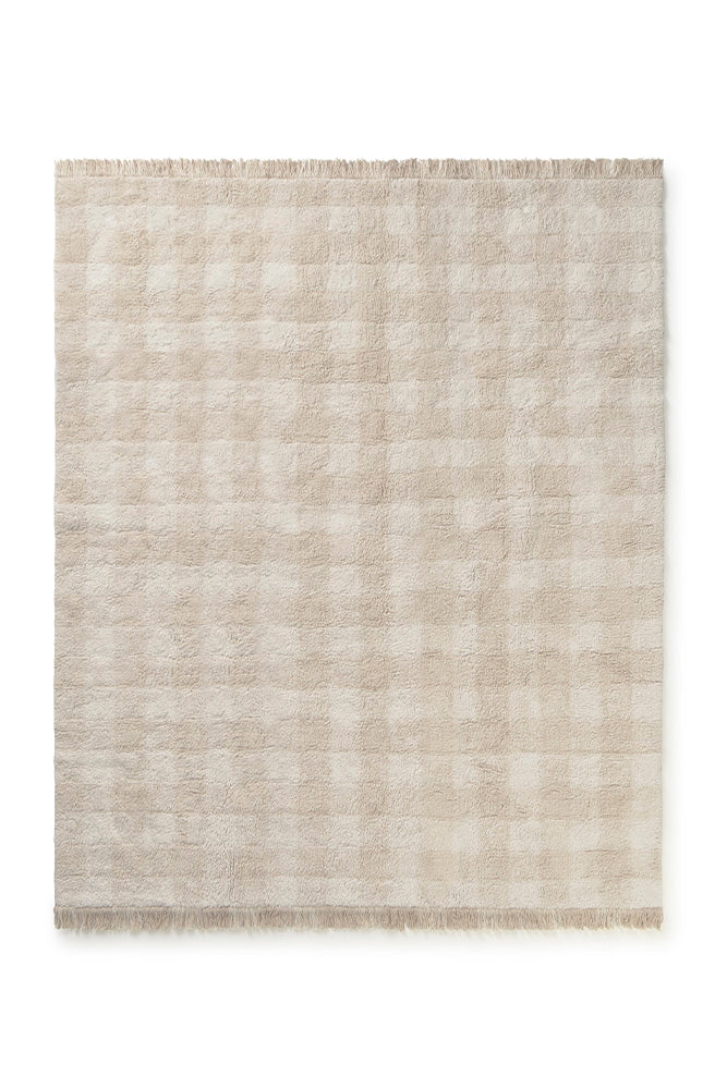 washable rug vichy / ivory