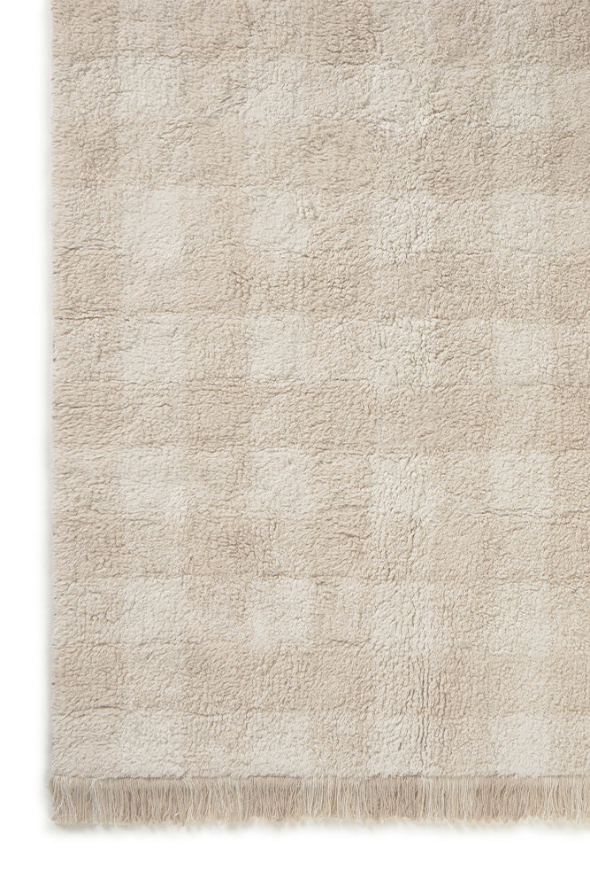 washable rug vichy / ivory