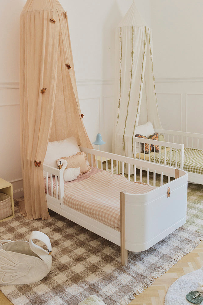 washable rug vichy / marron