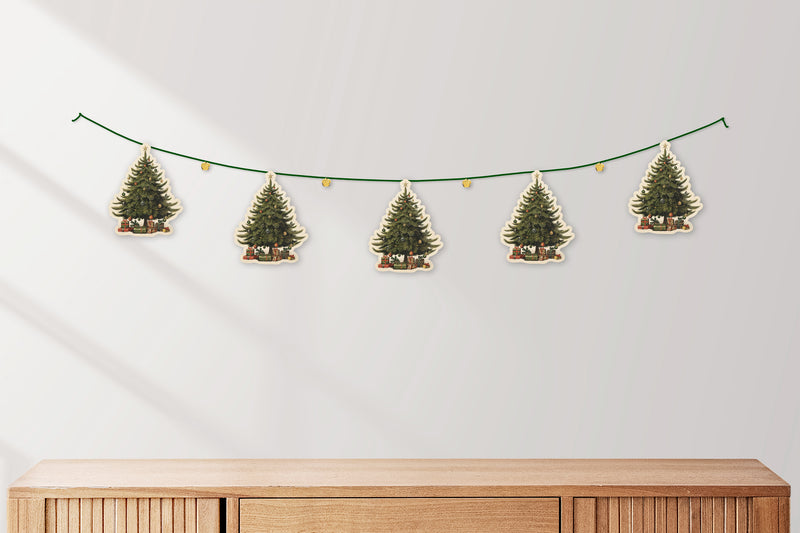 christmas tree gold foil garland