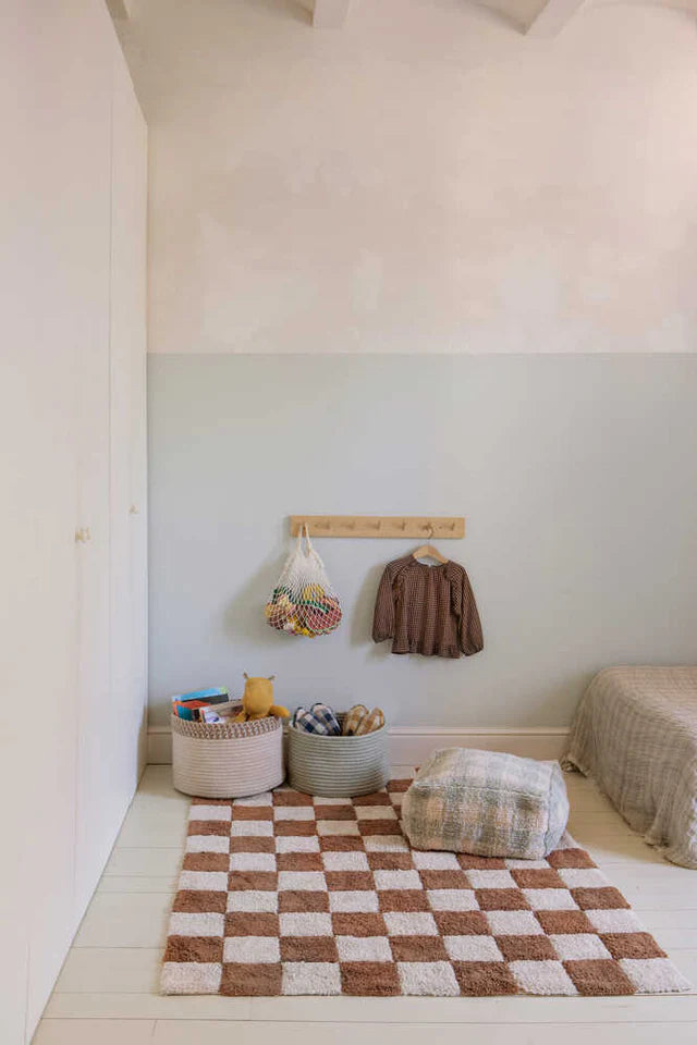washable rug kitchen tiles / toffee