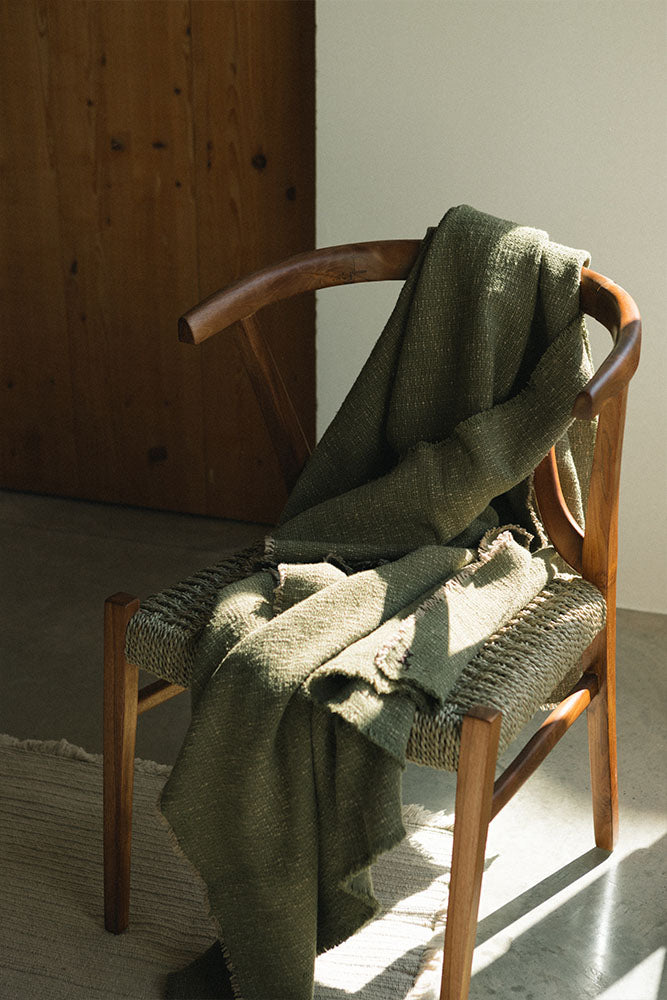handloom throw / khaki