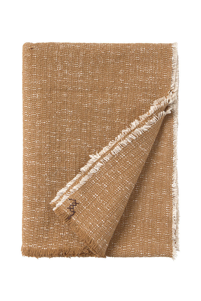 handloom throw / ochre