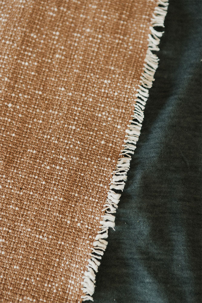 handloom throw / ochre