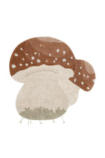washable cotton rug / boletus