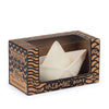 origami boat bath toy / white
