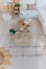 washable area rug / color lines