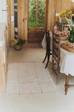 washable area rug / color lines