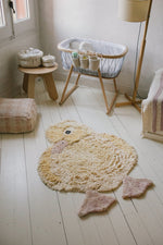 washable animal cotton rug / ducky