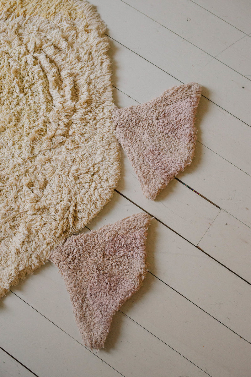washable animal cotton rug / ducky