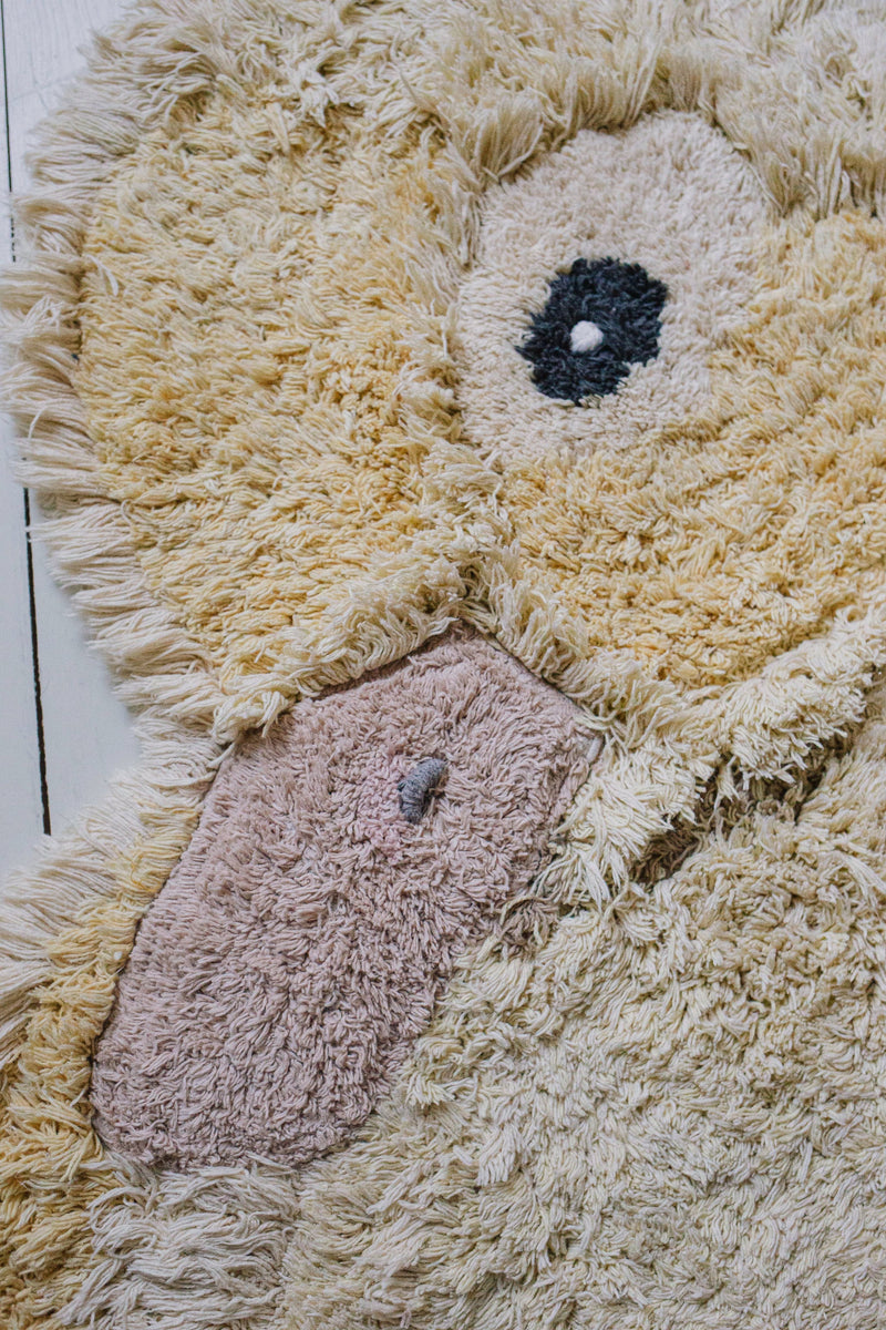 washable animal cotton rug / ducky