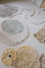 washable animal cotton rug / ducky