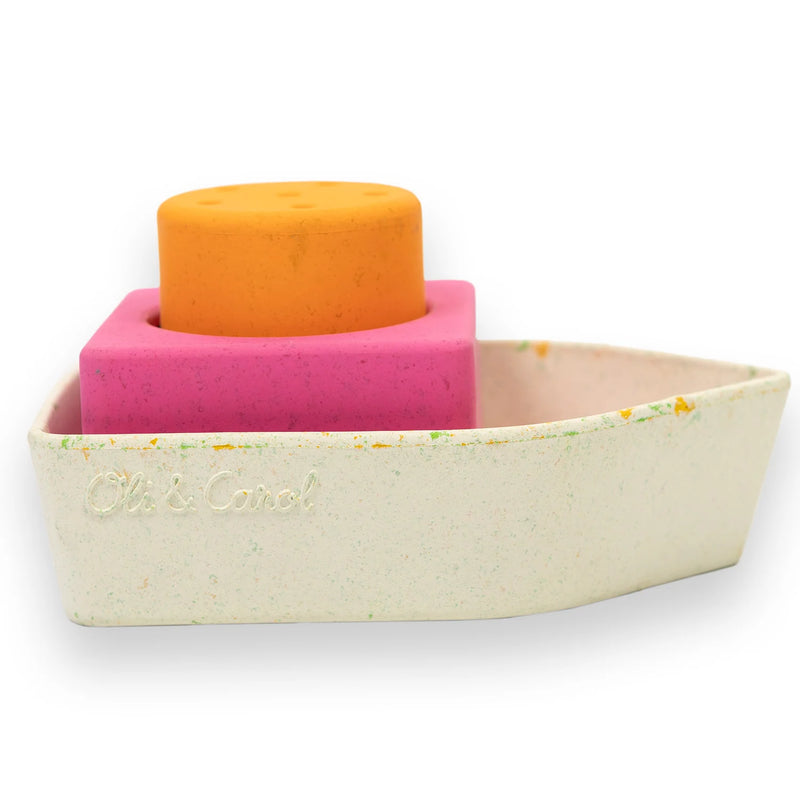 upcycled boat bath toy / orange