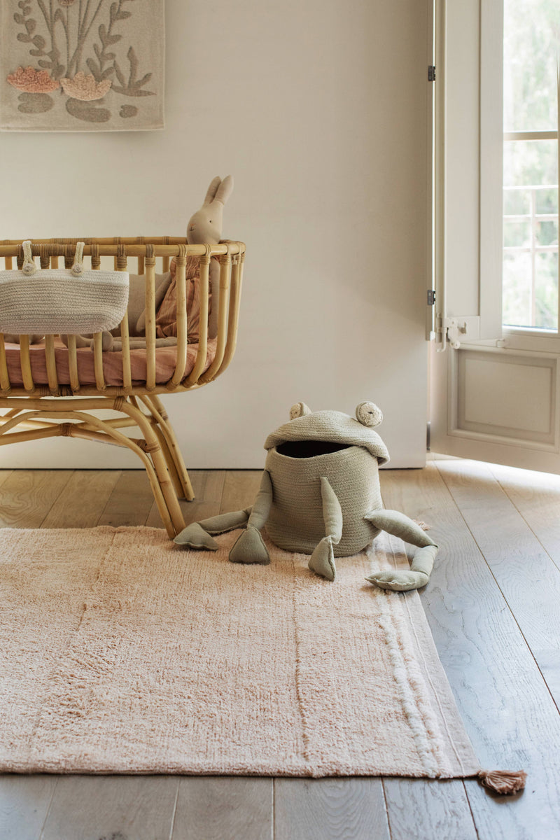 washable rug / bloom rose