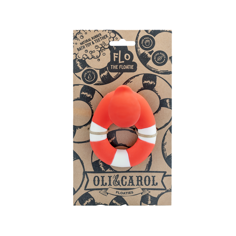 flo the floatie bath toy / red