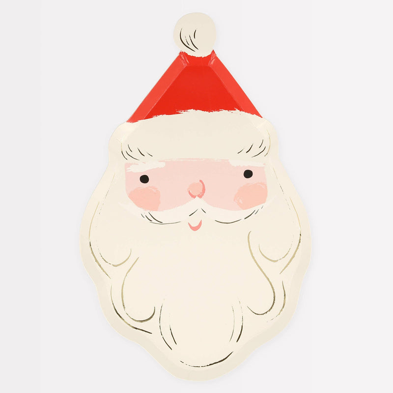 jolly christmas santa plates