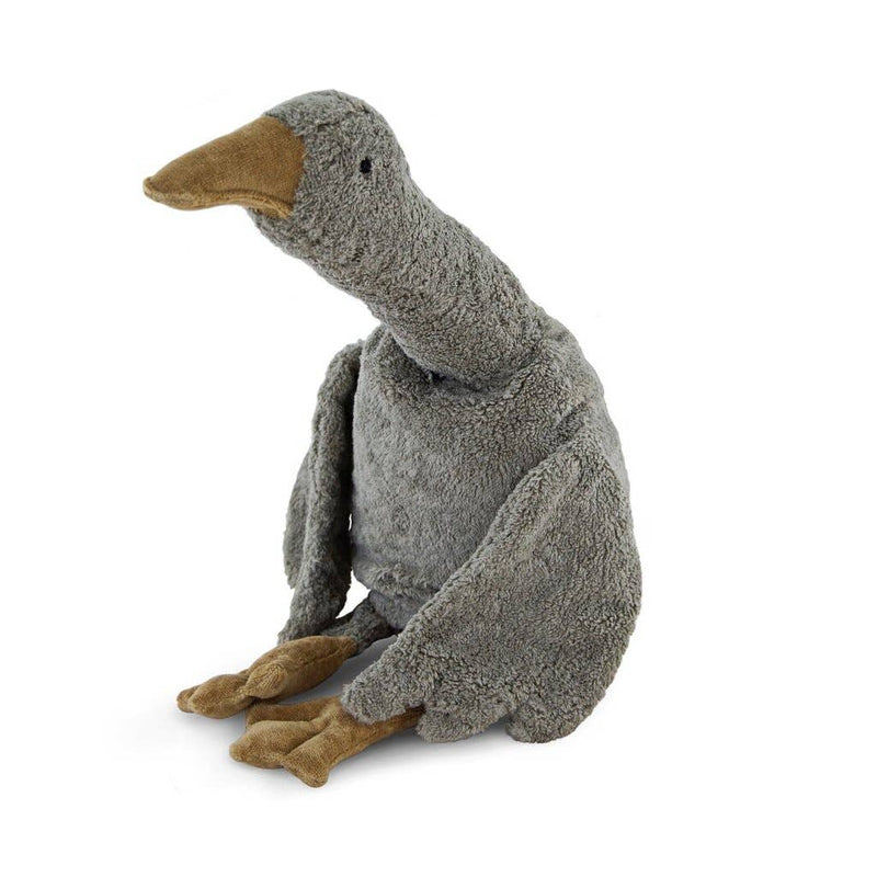 cuddly animal goose, large / grey