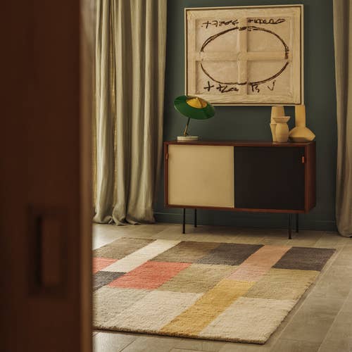 wool area rug chroma palette