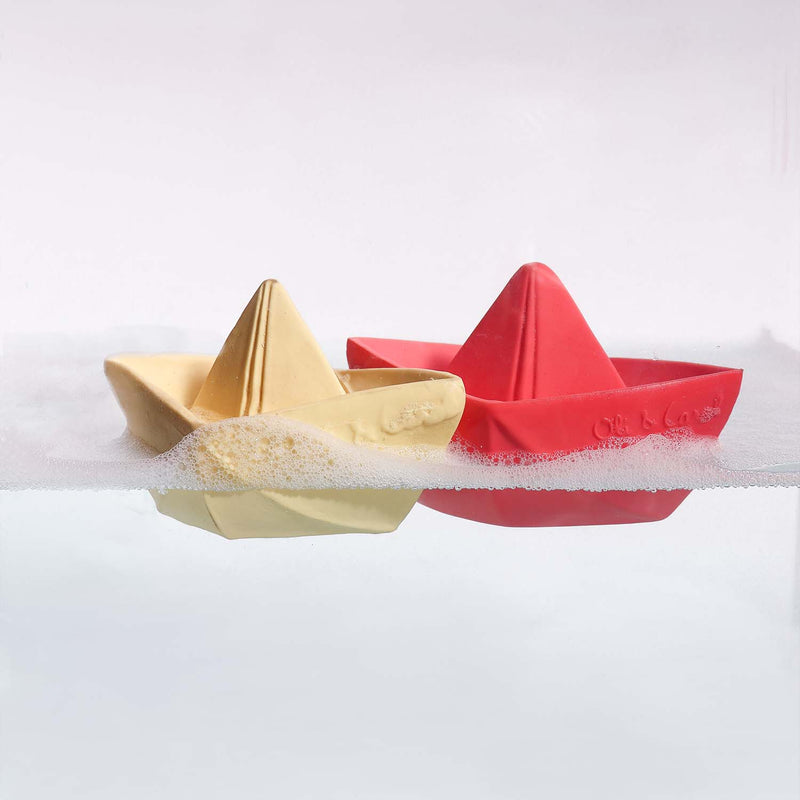 origami boat bath toy / vanilla