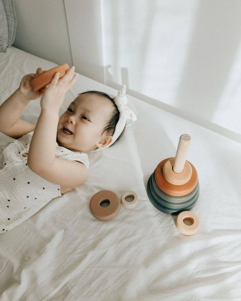 wooden pyramid ring stacker