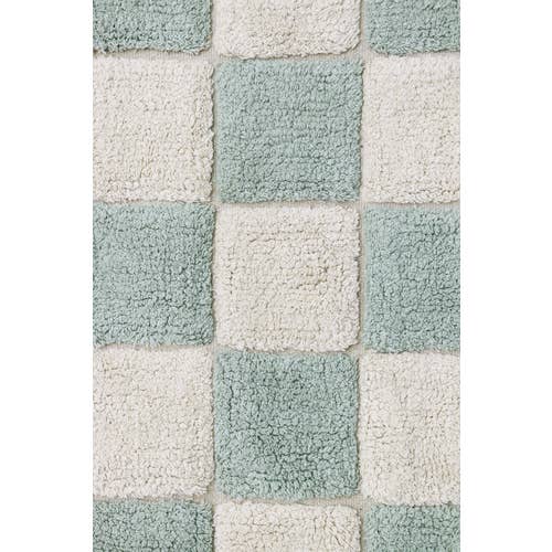 washable rug kitchen tiles / blue sage