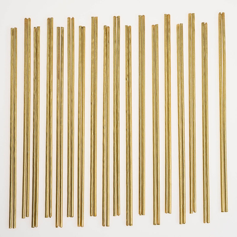 super skinny gold candles