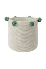 storage basket / bubbly natural - green