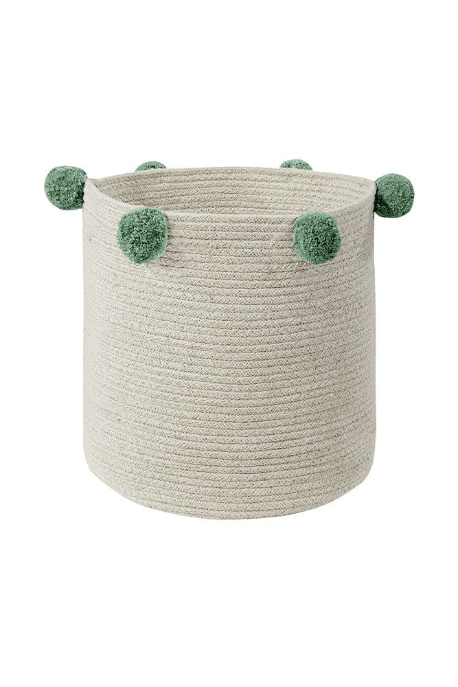 storage basket / bubbly natural - green