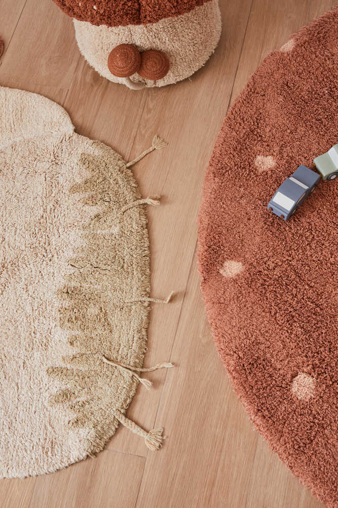 washable cotton rug / boletus