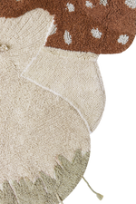 washable cotton rug / boletus