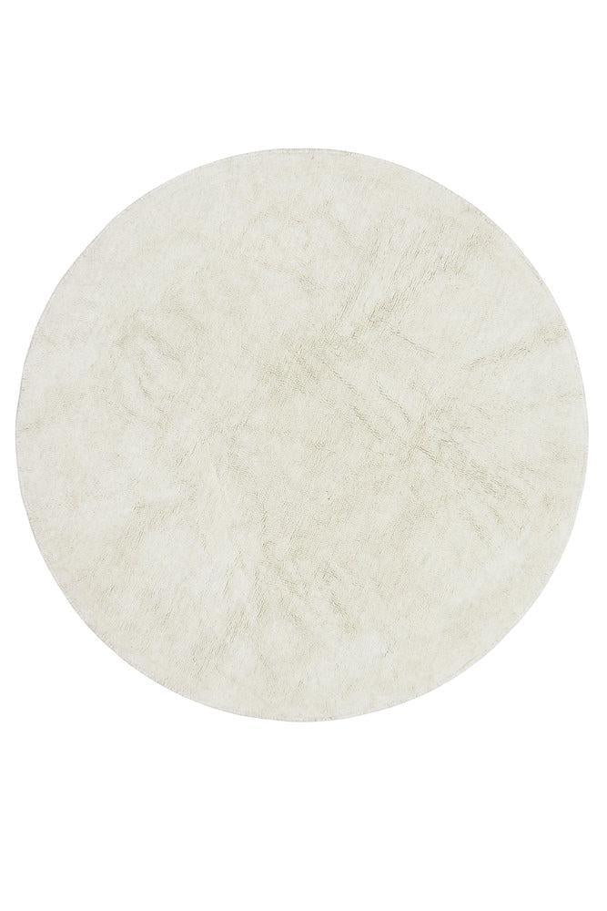 wool round area rug / natural (undyed)