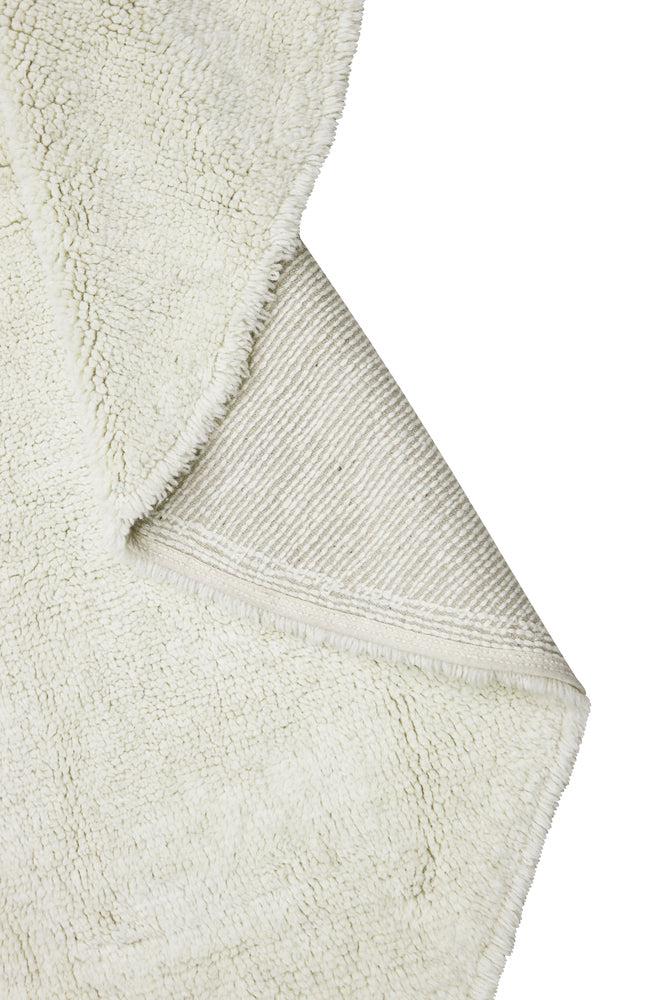 wool round area rug / natural (undyed)