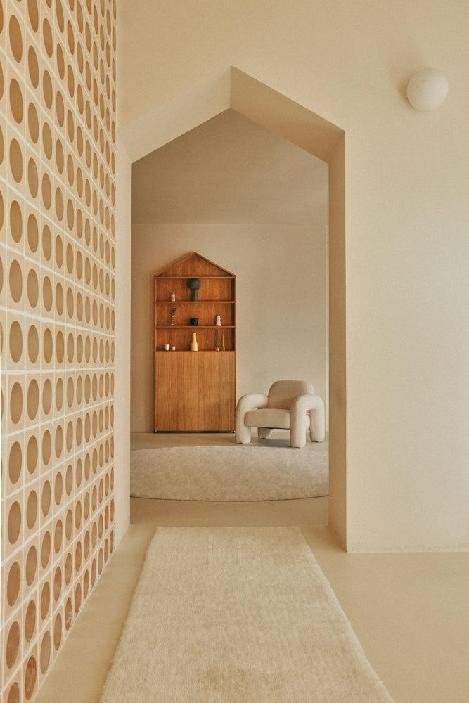 wool runner rug / natural (undyed)