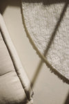 wool round area rug / natural (undyed)