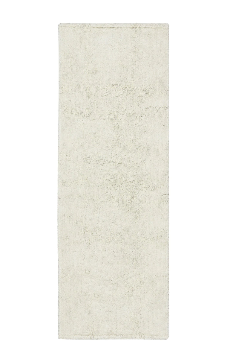 wool runner rug / natural (undyed)