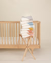 multi organic cotton gauze geo baby blanket 