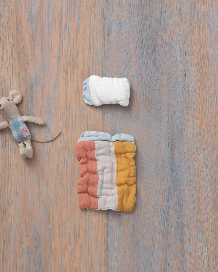 small organic gauze doll pillow and blanket set