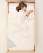 aqua organic cotton geo baby blanket set