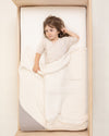 toddler grey organic cotton gauze geo baby blanket
