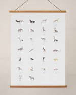Kaori Drome and Katrin Coetzer alphabet art poster with accents of gold foil