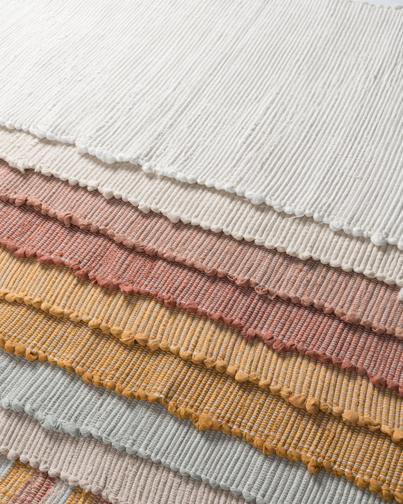 hand-loomed rug / multi-stripe